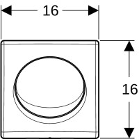 GEBERIT HyBasic Betätigungsplatte Urinal-Handauslösung in weiß