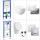 Free Wand WC spülrandlos mit Urinal & Geberit Set, verschiedene Variationen