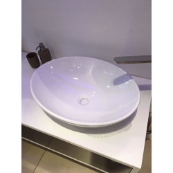 BB Aufsatz Waschschale oval ohne Überlauf 55 x 41 cm weiß