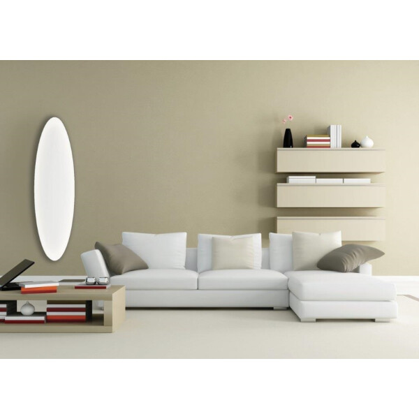 SURF Design Heizkörper senkrecht 1200 x 340 mm pulverbeschichtet in weiß