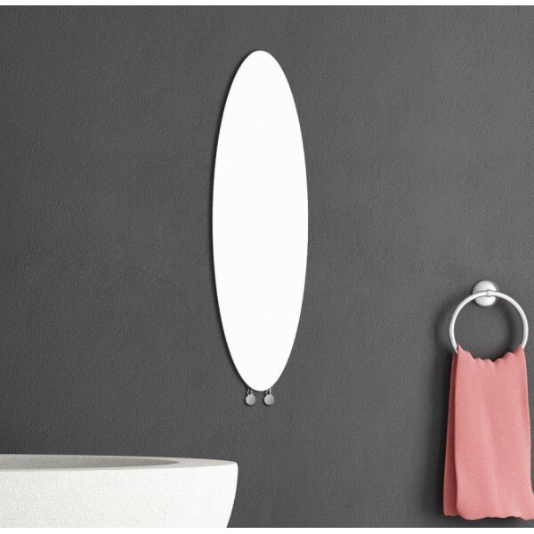SURF Design Heizkörper senkrecht 1200 x 340 mm pulverbeschichtet in weiß