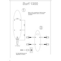 SURF Design Heizkörper senkrecht 1200 x 340 mm pulverbeschichtet in weiß
