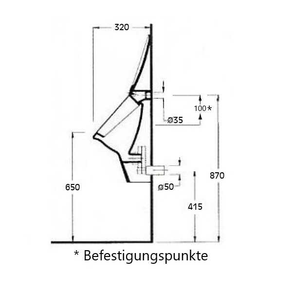 Urinalbecken mit Deckel und Grohe Zubehör Set, verschiedene Farben