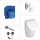 VILLEROY & BOCH O.NOVO Urinal mit GROHE Wandeinbauspüler & Betätigungsplatte, verschiedene Ausführungen