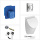 VILLEROY & BOCH O.NOVO Urinal CeramicPlus mit GROHE Wandeinbauspüler & Betätigungsplatte chrom