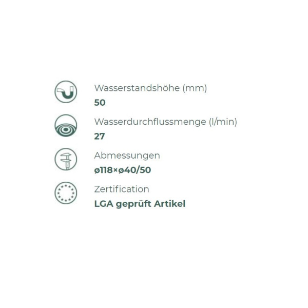 Duschwannenablauf Ø 90 mm mit Farbset