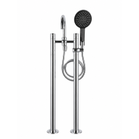 MINIMAL ART Stand-Badewannenbatterie Messing, chrom