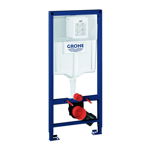 GROHE RAPID-SL WC Vorwandelement mit GROHE SKATE Cosmopolitan WC-Betätigungsplatte & Befestigungswinkel, chrom