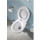 VIGOUR ONE Wand-WC rund spülrandlos mit sichtbarer Befestigung, weiß