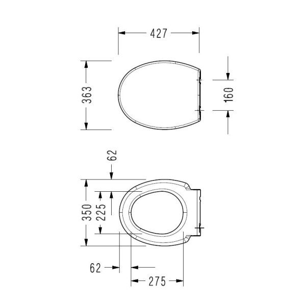 Alpha WC-Sitz mit SoftClose Duroplast, weiß