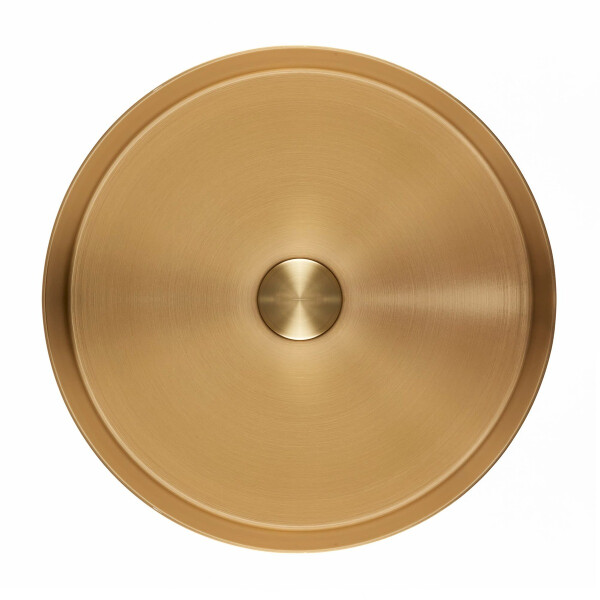 AURUM Edelstahl Aufsatzwaschbecken gebürstet Ø 38 cm, verschiedene Farben
