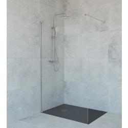 BB SAUGEN Rain Duschsystem mit Thermostat 25,4 cm, weiß/chrom