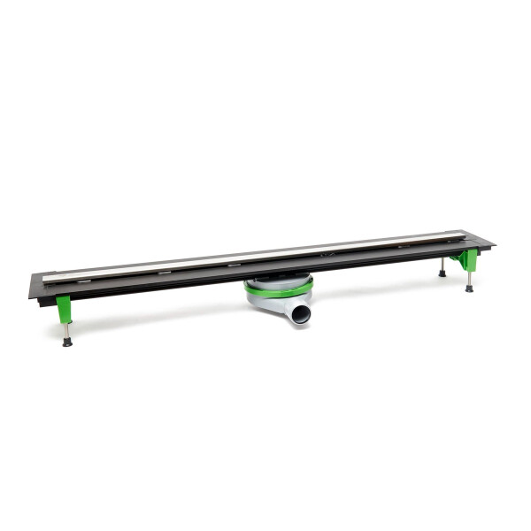 SAT FLEXI Duschrinne 100 cm Edelstahl kürzbar inklusive Siphon höhenverstellbar