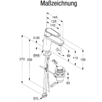 VIGOUR DERBY Einhand-Waschtischbatterie mit Ablaufgarnitur, schwarz matt