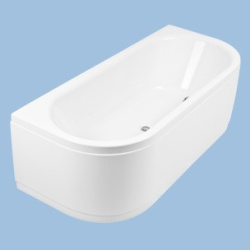 BB Vorwand-Badewanne mit Verkleidung aus Acryl 180 x 80 x 41 h, weiß