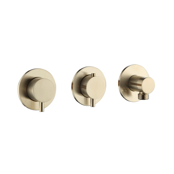 BB Rain Unterputz Duschsystem mit Thermostat und Umsteller, Handbrause & Brauseschlauch, Brausearm & Rain Kopfbrause, Duschstange & Brausehalter, verschiedene Farben