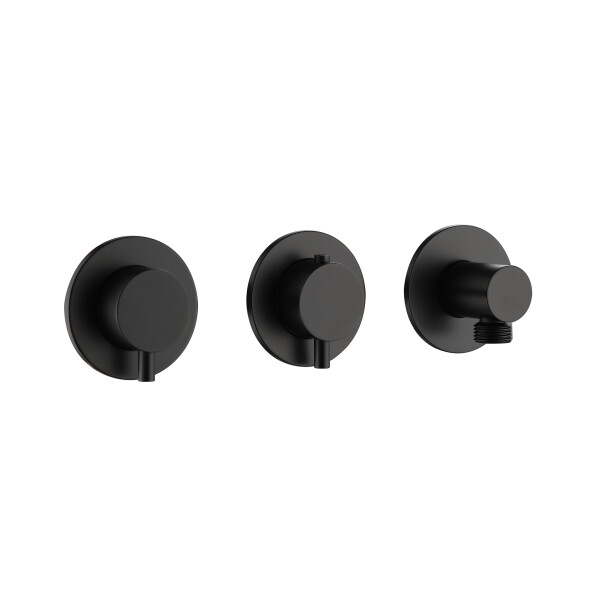 BB Rain Unterputz Duschsystem mit Thermostat und Umsteller, Handbrause & Brauseschlauch, Brausearm & Rain Kopfbrause, Duschstange & Brausehalter, verschiedene Farben