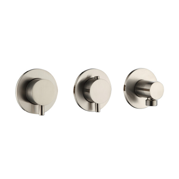 BB Rain Unterputz Duschsystem mit Thermostat und Umsteller, Handbrause & Brauseschlauch, Brausearm & Rain Kopfbrause, Duschstange & Brausehalter, verschiedene Farben