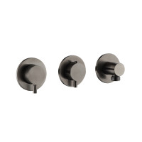 BB Rain Unterputz Duschsystem mit Thermostat und Umsteller, Handbrause & Brauseschlauch, Brausearm & Rain Kopfbrause, Duschstange & Brausehalter, verschiedene Farben