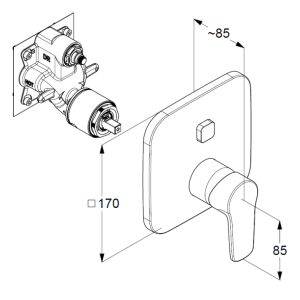 VIGOUR DERBY Unterputz 2-Wege Dusch- und Wannenbatterie,...
