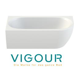 VIGOUR DERBY Raumecke Badewanne Acryl mit Verkleidung 180 x 80 cm weiß glanz, verschiedene Ausführungen