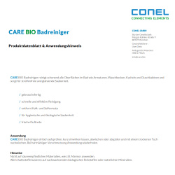 CONEL CARE Bio Badreiniger mit Bio Zitronenöl 500ml Handsprayflasche