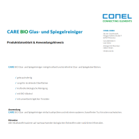 CONEL CARE Bio Glas- und Spiegelreiniger mit Bio-Alkohol 500ml Handsprayflasche