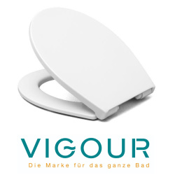 VIGOUR ONE WC-Sitz Duroplast mit Kunststoff Scharnieren, weiß
