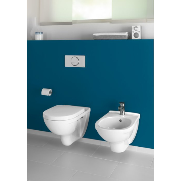 Villeroy & Boch O.Novo Wand WC spülrandlos mit SoftClose TakeOff WC-Sitz, weiß