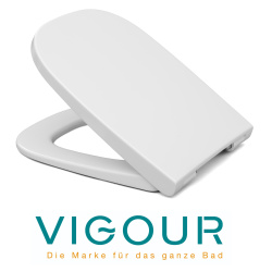 VIGOUR VOGUE kompakt WC-Sitz mit SoftClose und TakeOff Funktion, weiß