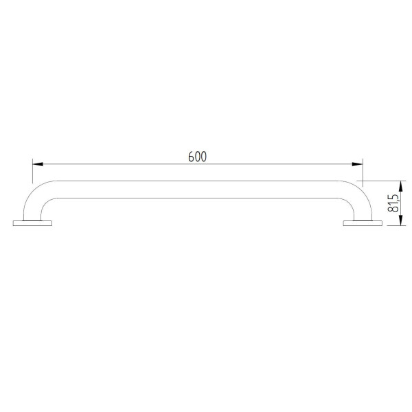 VIGOUR Clivia Haltegriff plus 3,2/60cm mit Rosette Edelstahl glatt poliert