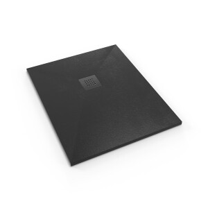 SAT ALEK Rechteckige Duschwanne Gussmarmor 100x90 cm,...