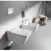 Geberit Xeno² Wand-WC Set spülrandlos mit SoftClose TakeOff WC-Sitz, weiß