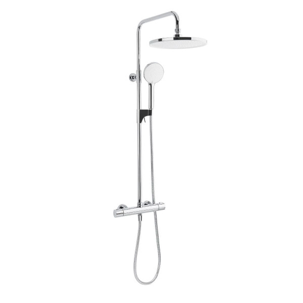 SAT Rain Duschsystem mit Thermostatarmatur Kopfbrause 25,4 cm, chrom