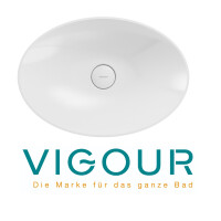 VIGOUR Individual 3.0 Aufsatzschale oval 60 x 42 cm aus Mine