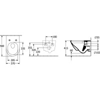 VILLEROY & BOCH Subway 3.0 Wand-WC spülrandlos TwistFlush mit Softclose WC-Sitz, weiß