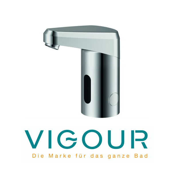 VIGOUR Clivia Plus Waschtisch Armatur IR-Elektronik DB 20 230V Netz ohne Mischung verchromt