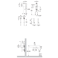 VIGOUR Clivia Plus Waschtisch Armatur IR-Elektronik DB 10 6V Batterie mit Mischung verchromt