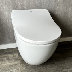 BB INFINITY AXENT Wand WC spülrandlos mit Bidet WC-Sitz, weiß