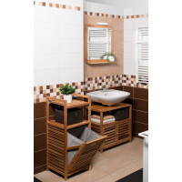 Naturel Home Holz Unterschrank 67,5x63x35,5 cm matt geölt, Walnussbraun