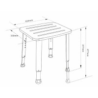 SAT ANIMA Duschhocker höhenverstellbar Aluminium/Bambus