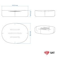SAT LOFTY Bad Accessoires Set aus Keramik mit Badezimmermatte 80 x 50 cm, rosa