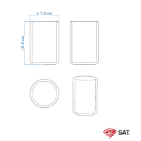 SAT LOFTY Bad Accessoires Set aus Keramik mit Badezimmermatte 80 x 50 cm, rosa