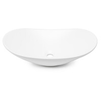 SAT Infinitio Aufsatzwaschbecken 61,5 x 36 cm Mineralwerkstoff, weiß matt