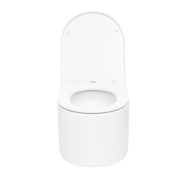 SAT Wand-WC mit Tornado-Spülung und WC-Sitz mit SoftClose, glänzend weiß