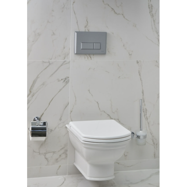 VitrA VALARTE Wand-WC spülrandlos mit SoftClose WC-Sitz & Waschtisch 80 cm mit Langsäule, weiß