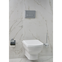 VitrA VALARTE Wand-WC spülrandlos mit SoftClose WC-Sitz & Waschtisch 80 cm mit Langsäule, weiß