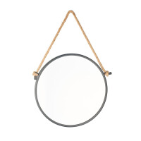 NATUREL Spiegel rund Ø 40 cm Metall, schwarz