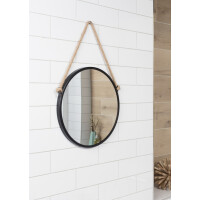 NATUREL Spiegel rund Ø 60 cm Metall, schwarz