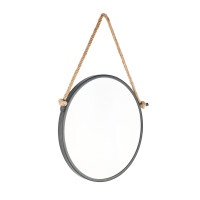 NATUREL Spiegel rund Ø 60 cm Metall, schwarz
